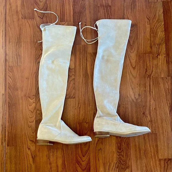 Stuart Weitzman Lowland over the knee suede boots - Picture 3 of 11